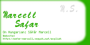 marcell safar business card