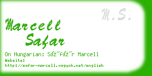 marcell safar business card